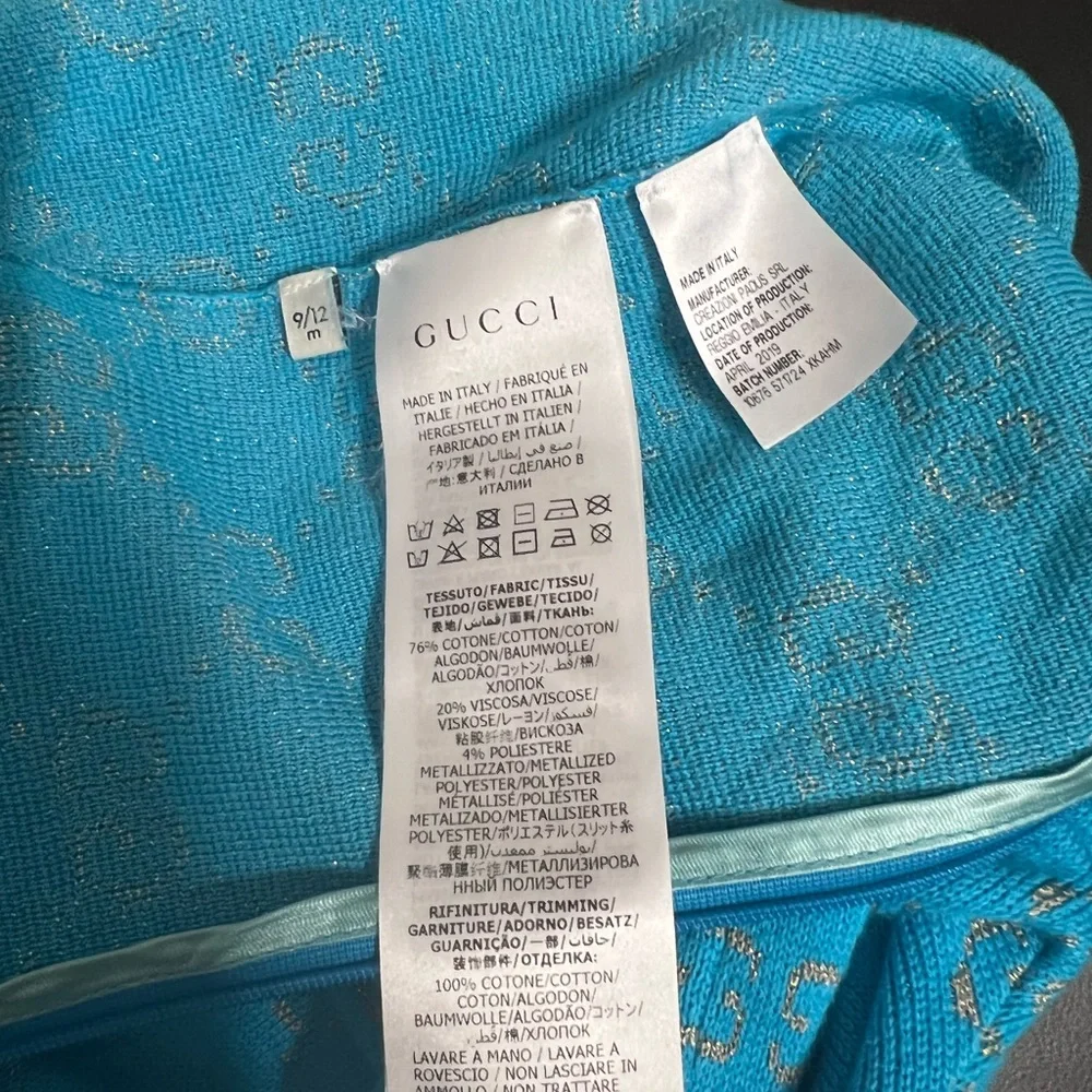 GUCCI ONESIE there was damage, but I it been fixed - Picture 7 of 12